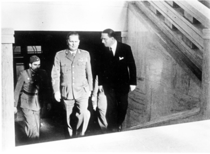 Josef Korbel With Josip Broz Tito, Then Head Of The Yugoslav Federal People'S Republic. Korbel Who Had Been A Close Aide To Czchoslovak Foreign Minister Jan Masaryk In The WWII Government-In-Exile In London, Became First Czechoslovak Post-War Ambassador To Belgrade.