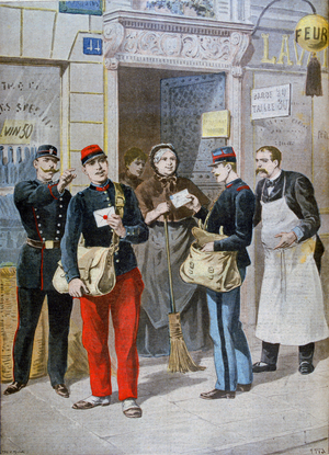 Postal workers on strike, 1899