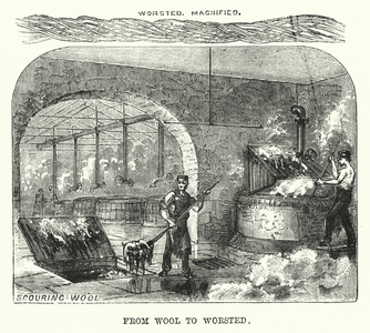 From wool to worsted (engraving)