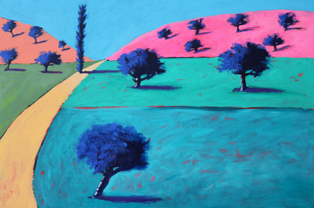 Pink Hills #1, 2022 (acrylic on board)