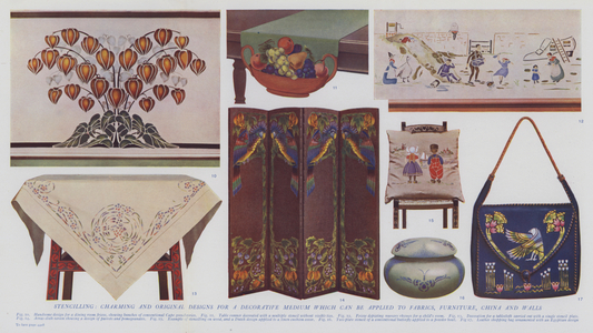 Stencilling, charming and original designs for a decorative medium which can be applied to fabrics, furniture, china and walls (colour photo)