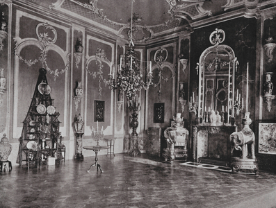 Potsdam, Neues Palais, Japanischer Salon (b/w photo)