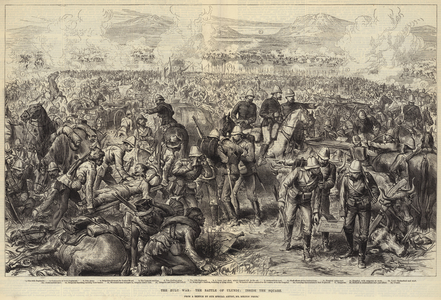 The Zulu War, the Battle of Ulundi, inside the Square (engraving)