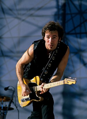 Oslo 19880727. Bruce Springsteen on stage during the concert at Valle Hovin …, 1988 (photo)