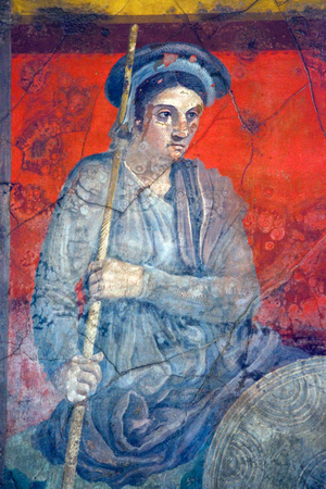 Detail of the Prince and Philosopher, from the Villa of P. Fannius Sinistrex, Boscoreale (fresco)