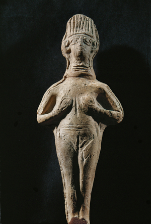 Nude woman. Clay figurine (clay)