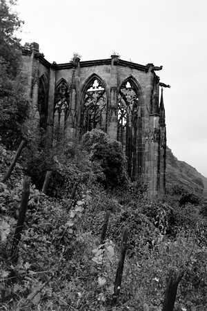 Remains of Werner chapel at Bacharach, Germany 1968