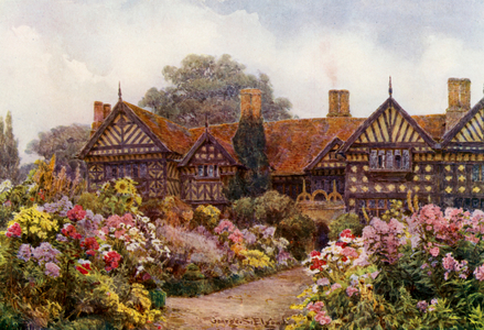 Speke Hall, Lancashire (colour litho)