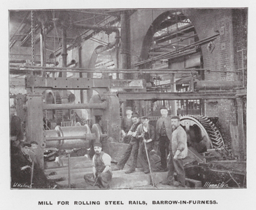 Mill for Rolling Steel Rails, Barrow-in-Furness (b/w photo)