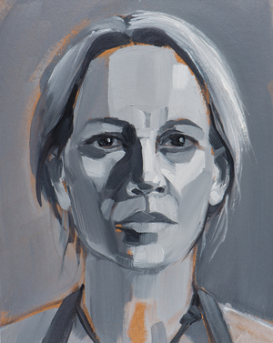 I SEE YOU, 2014 (OIL ON CARTON BOARD)