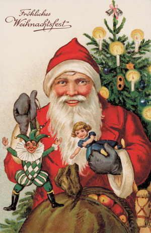 Santa Claus, Father Christmas (colour litho)