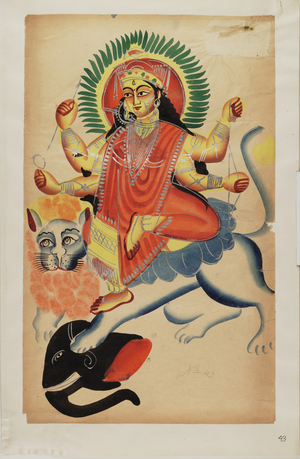 Jagadhatri, c.1875 (watercolour)