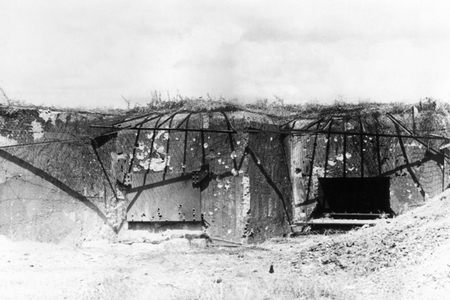 Soviet bunker on the Dniester, 1941 (b/w photo)