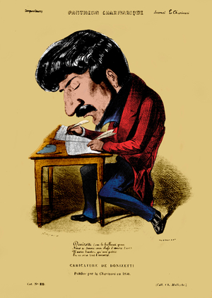 Gaetano DONIZETTI - contemporary caricature