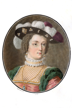 Margaret of Valois French Princess and Queen Consort France, 1787 (engraving)