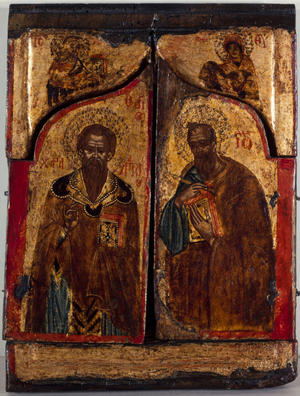Portable triptych of Saint Nicholas, 17th century (tempera)