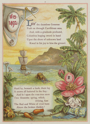 Page from Upstream by Richard Andre (colour litho)