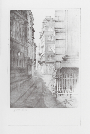 London Lanes: Gutter Lane (litho)