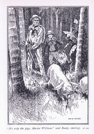 It's only the pigs, Master William", said Ready, 1900's (litho)