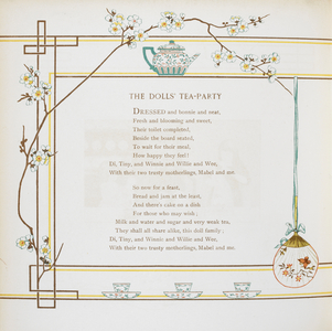 A poem entitled "The Dolls' Tea-Party"