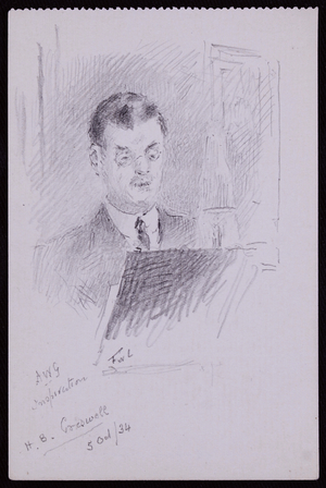 Portrait of HB Cresswell, 1934 (pencil on paper)