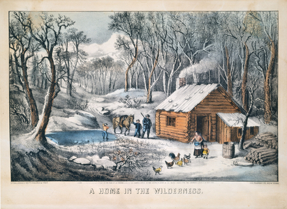 A Home in the Wilderness, 1870 (colour lithograph)