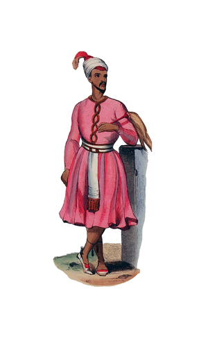 India: A groom at Kolkata (Calcutta), 1844