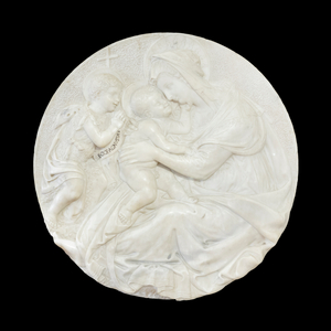 Madonna and Child with the young st John, 1509 (marble)
