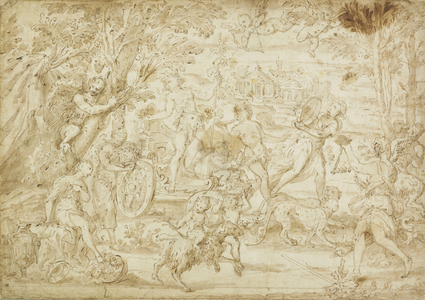 The Triumph of Bacchus, early 18th century (pen & brown ink with wash on paper)