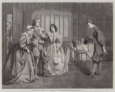 "A Practical Joke," in the British Institution (engraving)