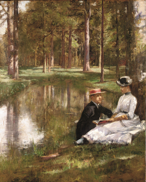 Reading (La Lecture), 1884 (oil on canvas)