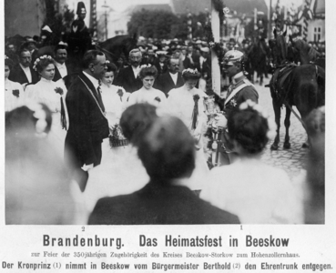 Crown Prince Wilhelm at a local festival in Beeskow, 1906