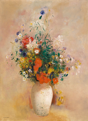 Vase of Flowers (Pink Background) c.1906 (oil on canvas)