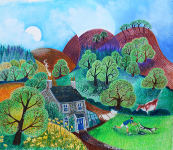 First Cut, 2019 (mixed media on paper)