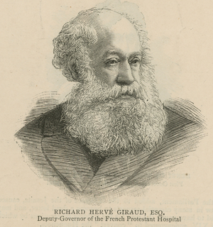 The Huguenots in England: Richard Herve Giraud, Deputy-Governor of the French Protestant Hospital (engraving)