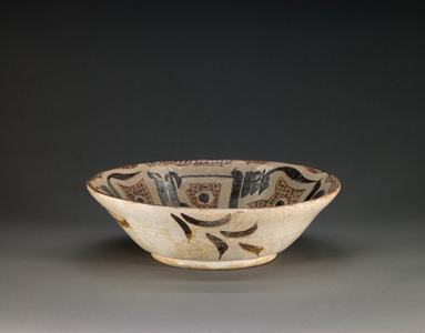 Bowl, late 10th-11th century (glazed & slip-painted earthenware)