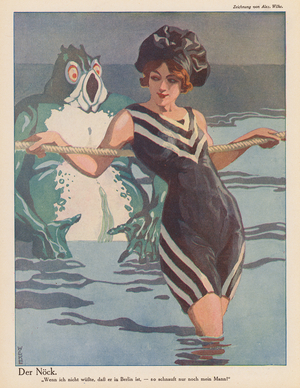 The water spirit (colour litho)