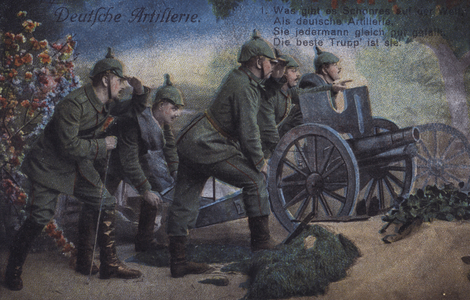 German artillery (colour litho)