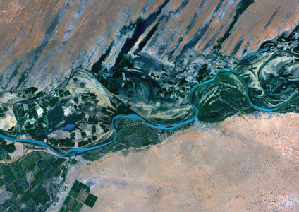 Senegal River, Mauritania and Senegal, Natural Colour Satellite Image (photo)