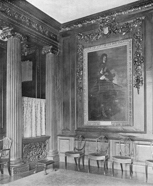 A Corner of the Large Dining-Room (b/w photo)