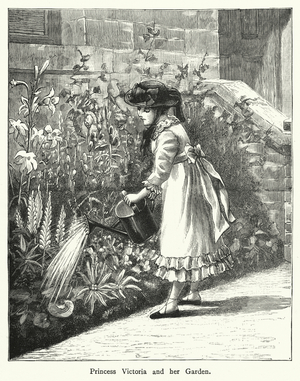 Princess Victoria and her Garden (engraving)
