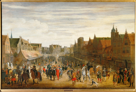 The disbanding of the town militia by Prince Maurice of Nassau in Utrecht, Netherlands