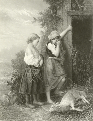 The dead lamb (engraving)