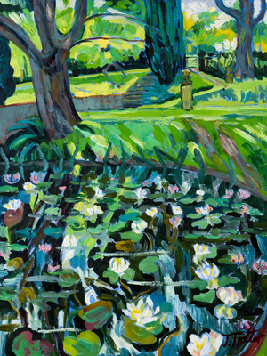 Lily Pond, Suffolk, 2016 (oil on canvas)