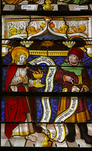 Window depicting Saint John and the Prophet Zachariah (stained glass)