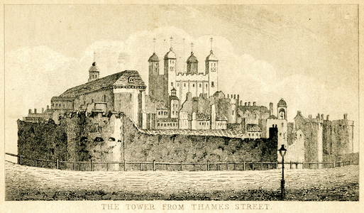 The Tower from Thames Street, about 1800 (engraving)