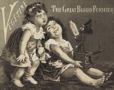 Girls Playing With Jack-In-The-Box (chromolitho)