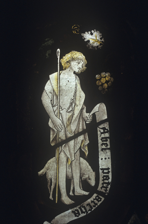 Detail from the 'Jesse Window', St Leonard's Church, Leverington, Cambridgeshire, England (photo)