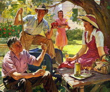 Wine Magazine Advert (detail), USA, 1940s