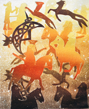 Pictish Hunt 2000 (monoprint)
